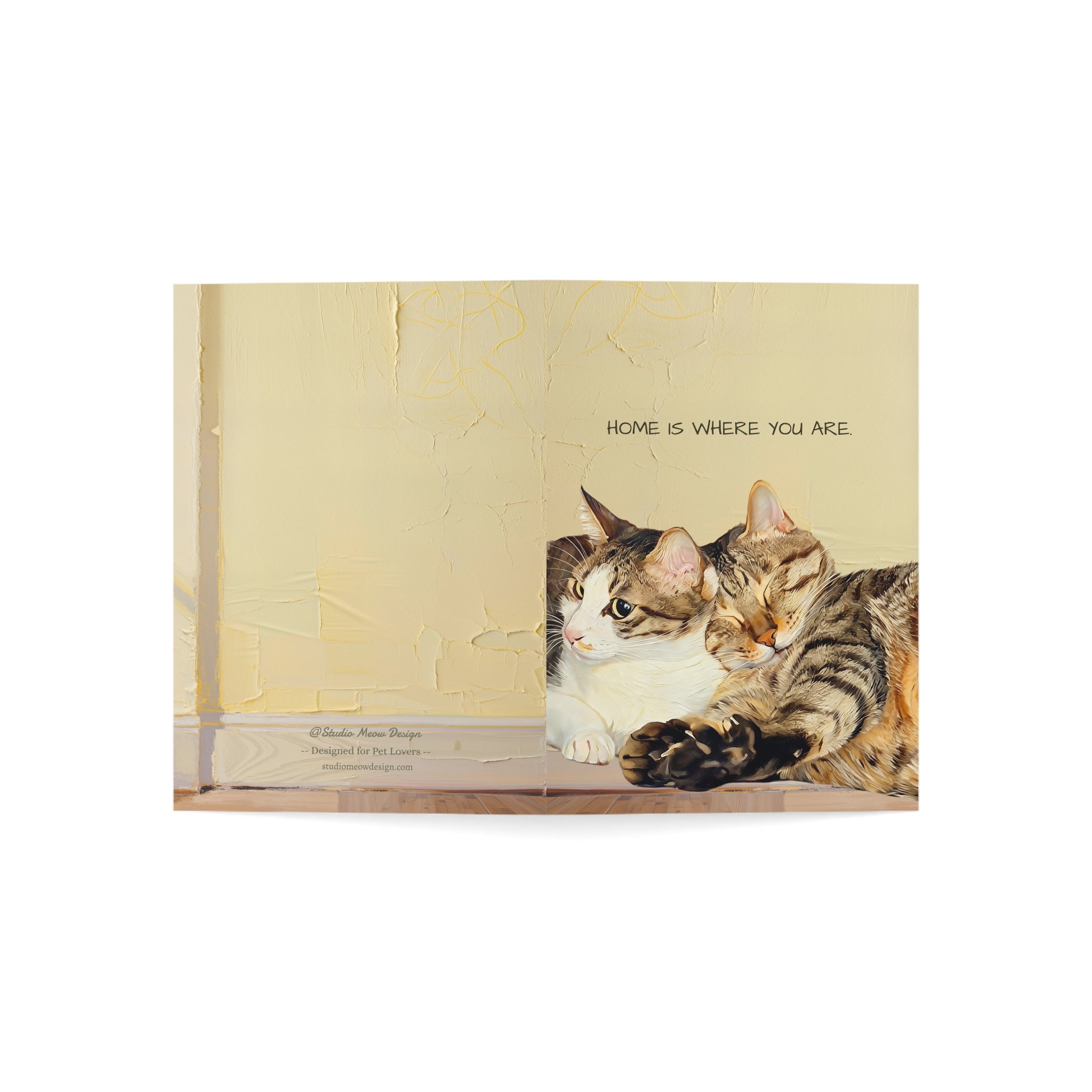 "Home  Is Where You Are"－Hand-Painted Style Art Card