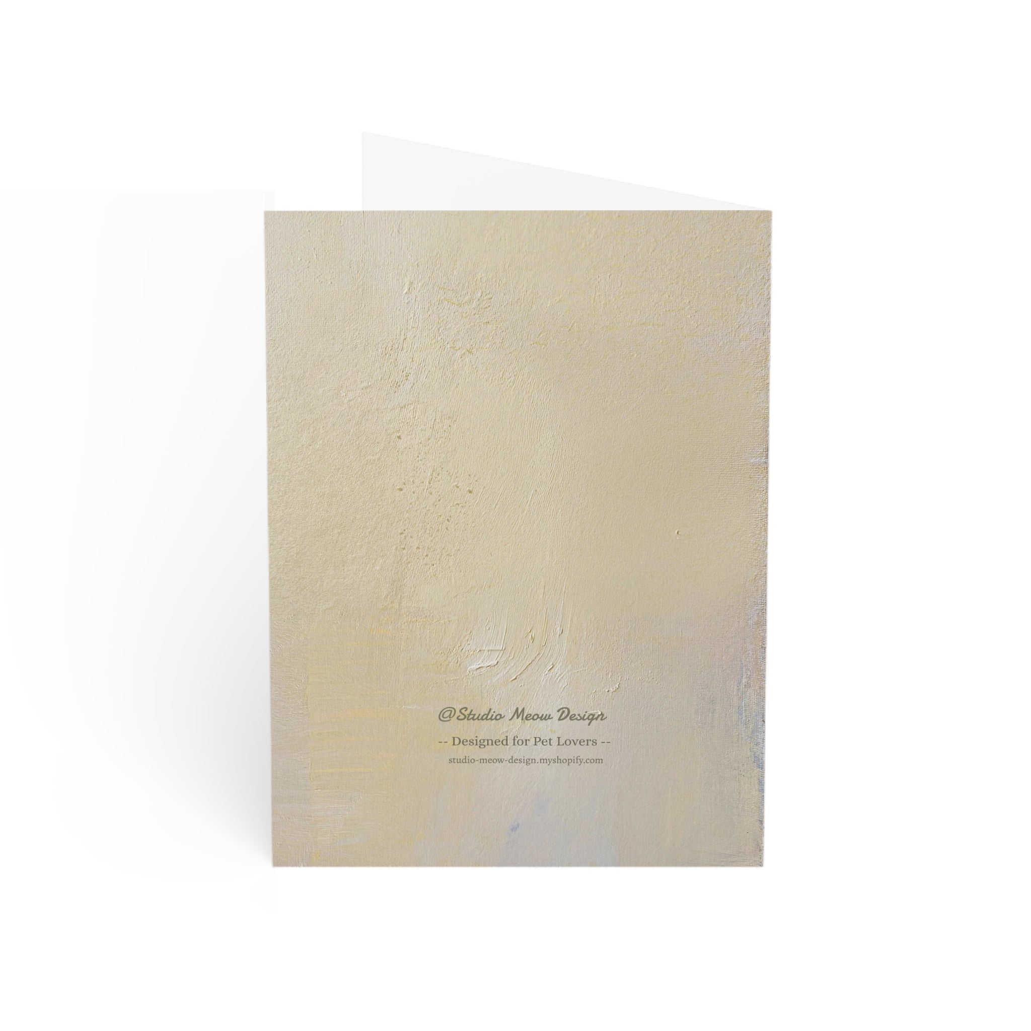 "I Love You Meow and Forever"－Hand-Painted Style Art Card