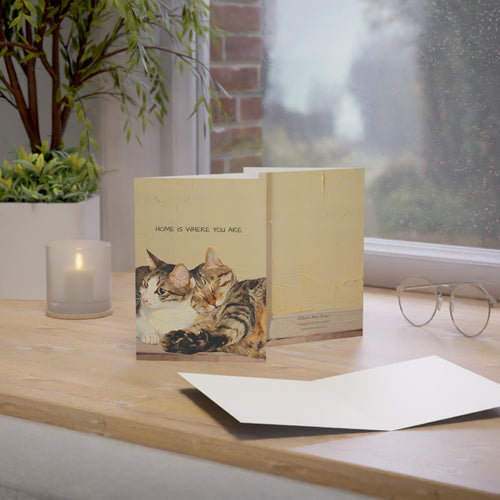 "Home  Is Where You Are"－Hand-Painted Style Art Card