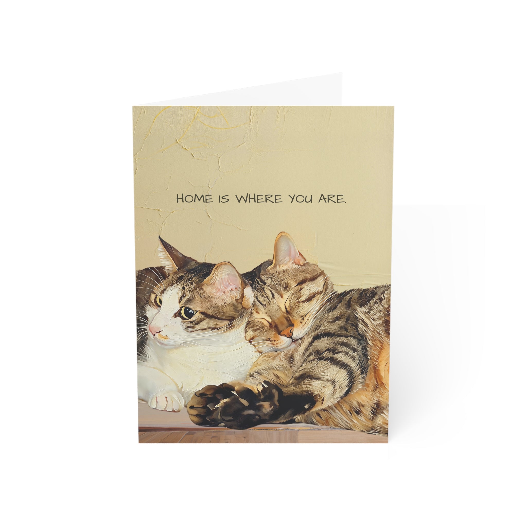 "Home  Is Where You Are"－Hand-Painted Style Art Card